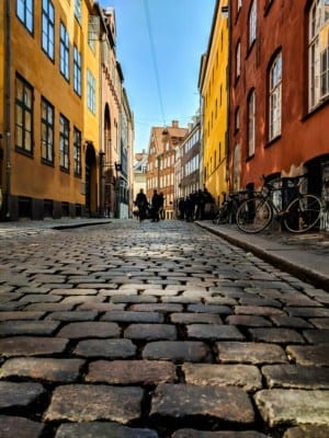 people in the street in Copenhagen