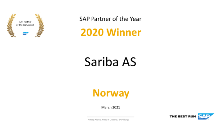 SAP Årets partner